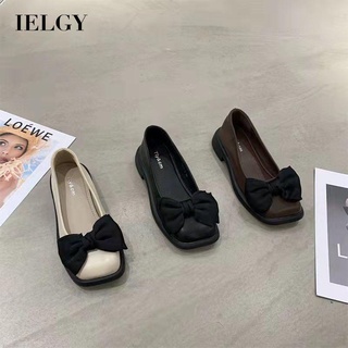 IELGY Sapatos De Couro Retrô Literário Pequeno Dedo Do Pé Quadrado Boca Rasa