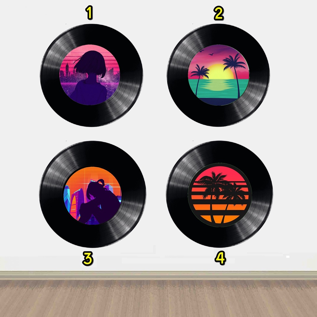 Disco LP Decorativo Lo-Fi Chill Hip Hop Estética Quarto Gamer