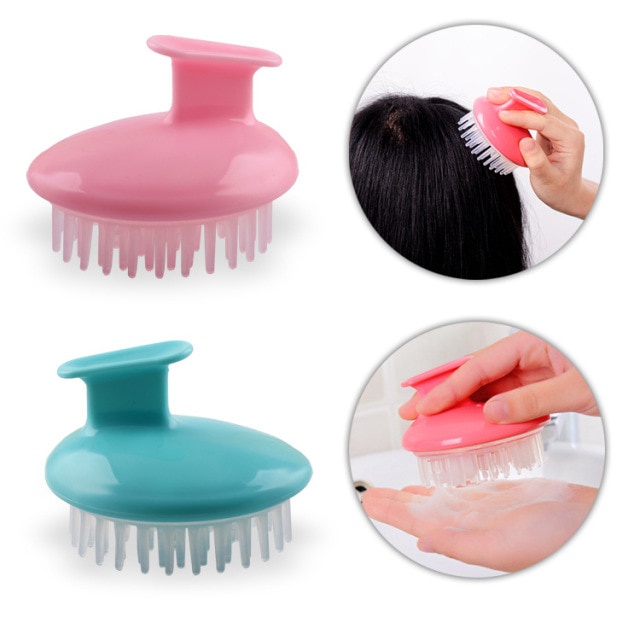 Escova Para Lavar Os Cabelos Massageadora De Silicone | Shopee Brasil