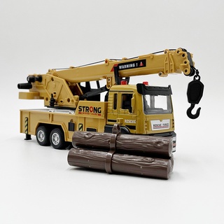 1 : 50 Modelo De Metal Fundido Brinquedo De Madeira Para Caminhão Guindaste Levantador Puxador Trás Com Som E Luz