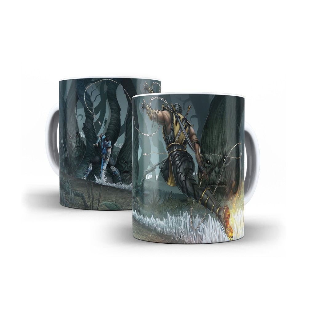 Caneca De Cerâmica Mortal Kombat Scorpion Vs Sub Zero Mod 11