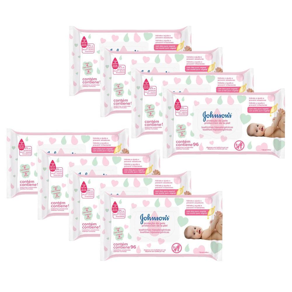Lenços Umedecidos Extra Cuidado Johnson’s Baby com 768 Unidades em Oferta na Shopee