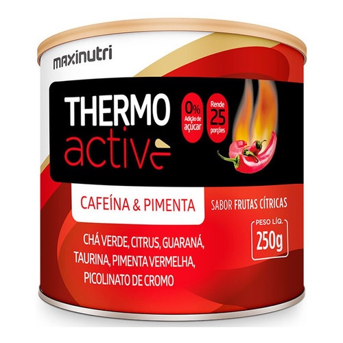 Thermo Active Cafeína & Pimenta Lata 250g Maxinutri