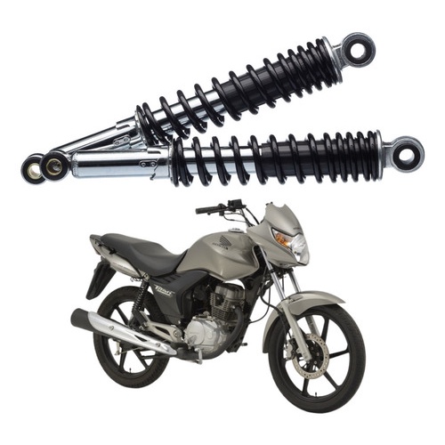 Par Amortecedor Cg Titan Fan 150 04-14 Cromado Com Regulagem em Oferta na Shopee