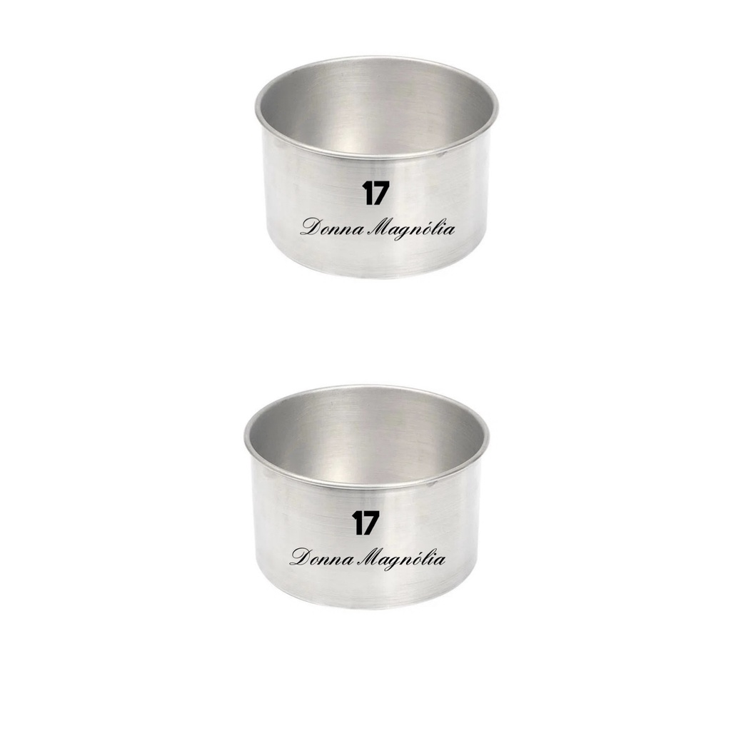 Kit 2 (DUAS)  Assadeira Forma Bolo REDONDA ALTA 17 X 10 cm Alumínio - G90 em Oferta na Shopee