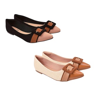Kit Sapatilhas Femininas 02 Pares Sapatilhas Com Fivela Confortaveis Luxo Tendencia