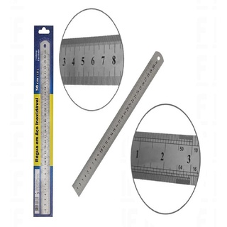 Régua Aço Inox 30cm Dupla Face Western