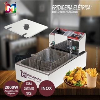 Fritadeira Elétrica Profissional - Fm-5l - 127v - Inovamaq em Oferta na Shopee