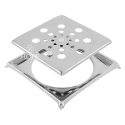 Ralo Quadrado 10cm Porta Grelha Banheiro Castilho Aço Inox