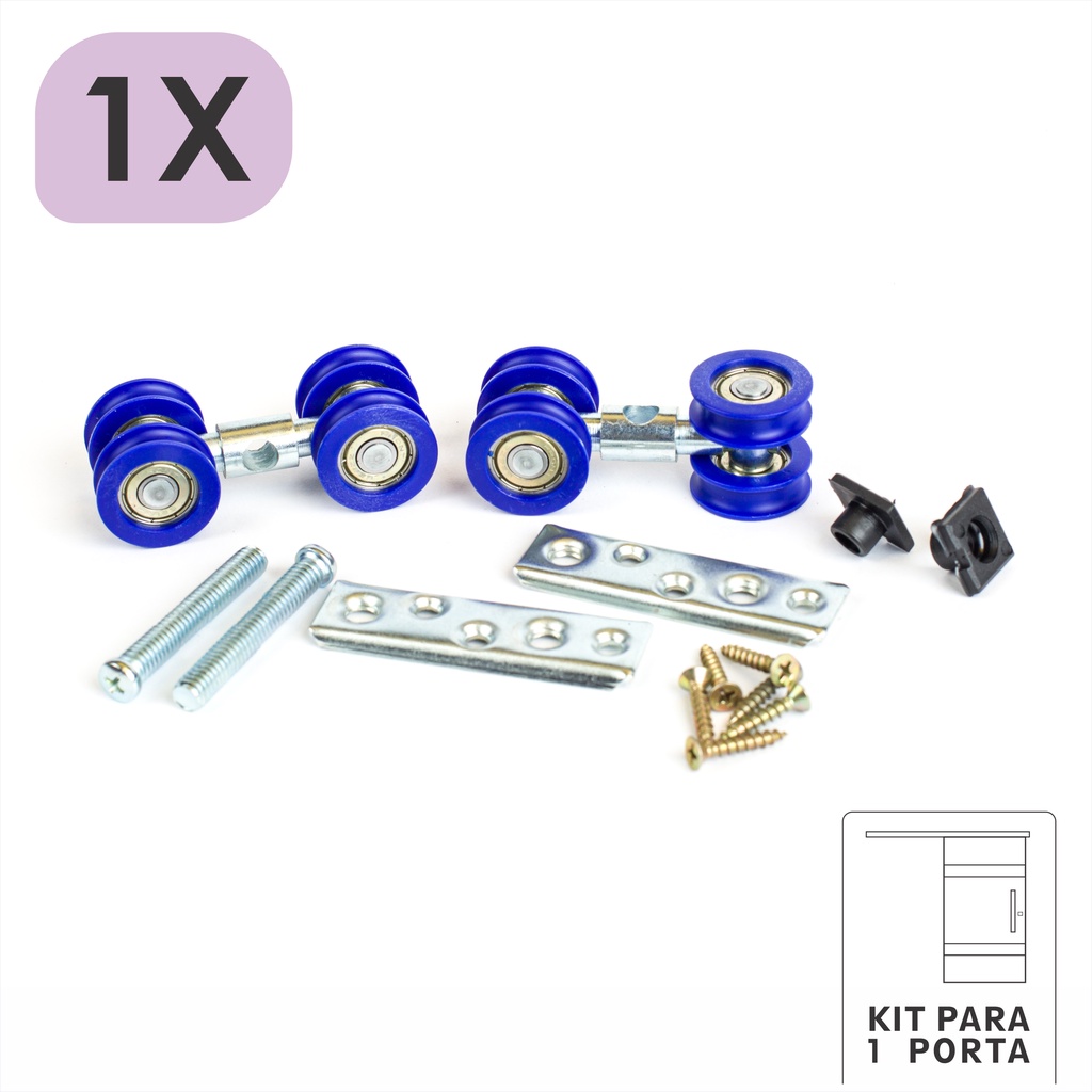 Roldana Porta Correr 4 Roda Concava Com Rolamento 28mm 100kg