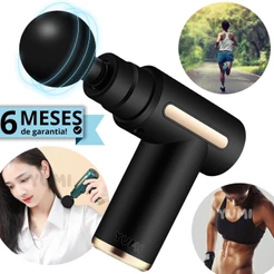 PistolaGun Massageadora Elétrica Miofascial Corporal Fisioterapia Cross Academia Fit