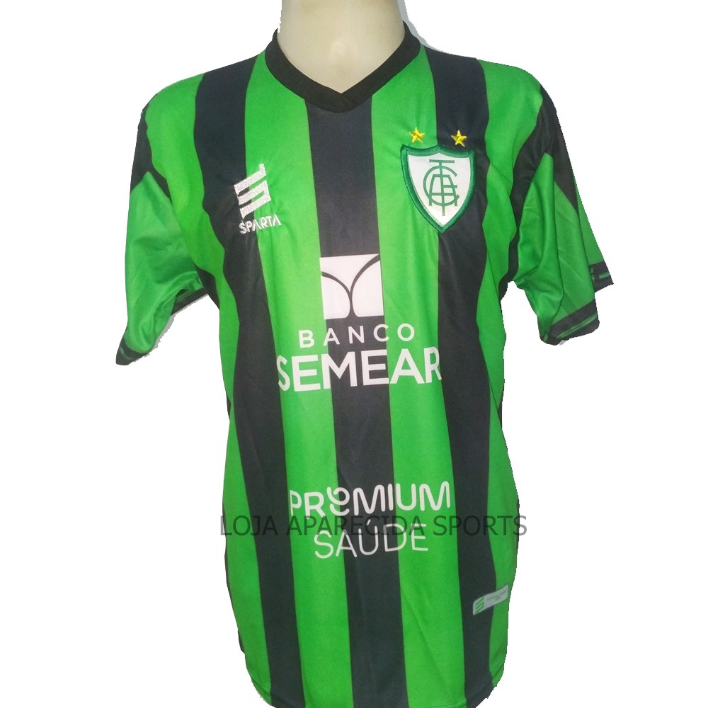 Camisa America Mg Listrada Verde Preto Nova 2021 Shopee Brasil