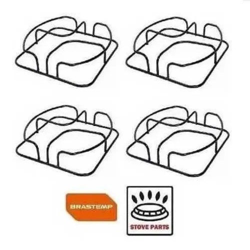 Kit 4 Grelha Trempe Peças Fogão Brastemp Ative  Clean