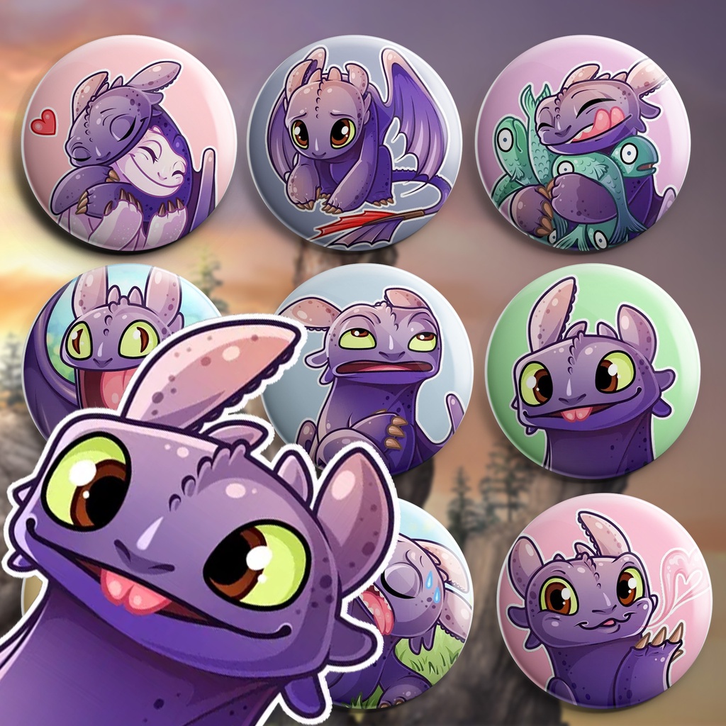 Bottons Banguela ( Como treinar o seu dragão) - broche alfinete boton bottom button pin em Oferta na Shopee