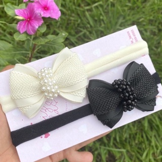1 Laço para cabelo infantil luxo renda pérola em Oferta na Shopee