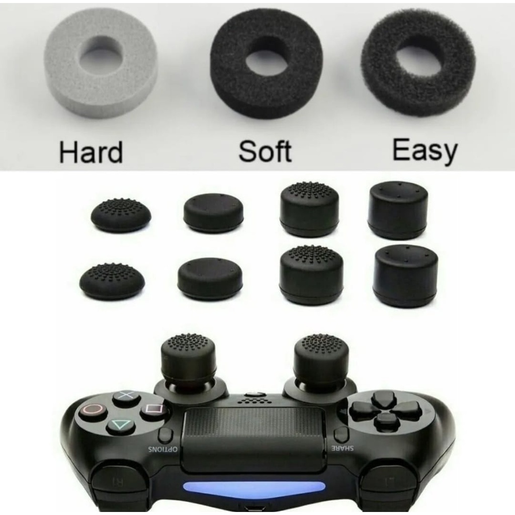 Kit Kontrol Shot + Kontrol Freek Freak 08 Grip Grips Controle Manete Joystick Ps2 Ps3 Ps4 Ps5 Xbox 360 One S X Series Playstation Microsoft Protetor Espuma Extensor FPS Precisão Sensibilidade Vídeo Game Jogo Mira Botão Analógico Direcional Silicone