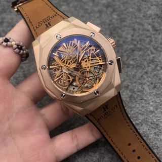 Relógio Automático Masculino Data Esqueleto De Quartzo Face Rose Gold Moda Luxo Cronógrafos Multifuncionais