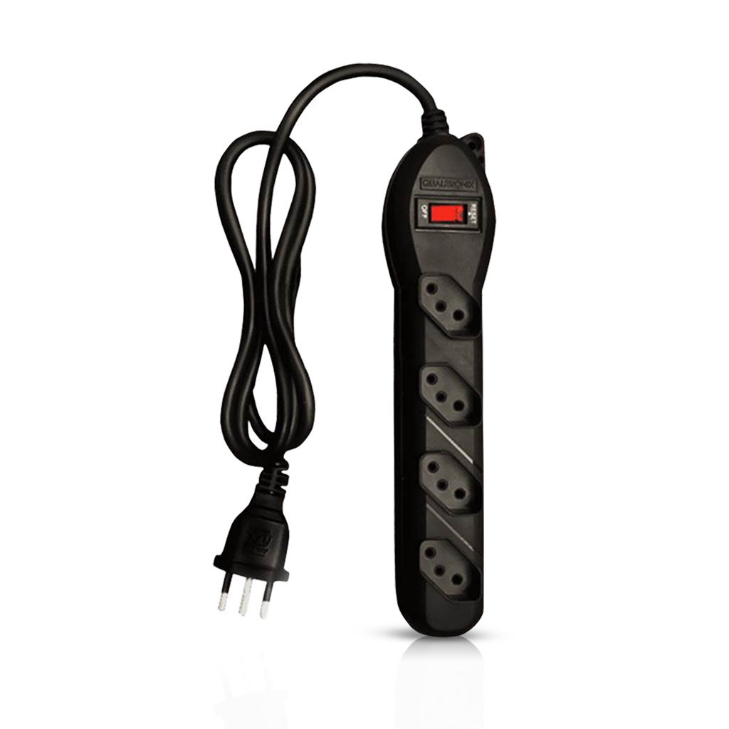 Filtro De Linha Circuit Breaker 4 Tomadas Preto 10a 1,20m