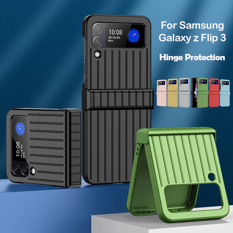 Capa De Celular Resistente De PC/Anti-Impacto/Com Flip/Pérolas Para Samsung Galaxy Z/3/5G/Z3