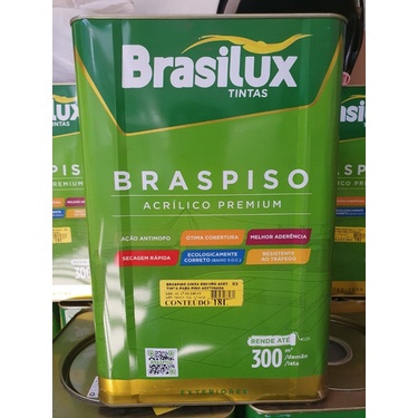 Tinta Piso Braspiso Branco Acetinado 18 Litros - Brasilux - Home & Living