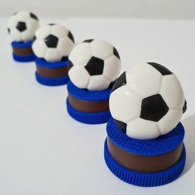 2 Formas De Acetato Confeitaria Pirulito Bola Futebol