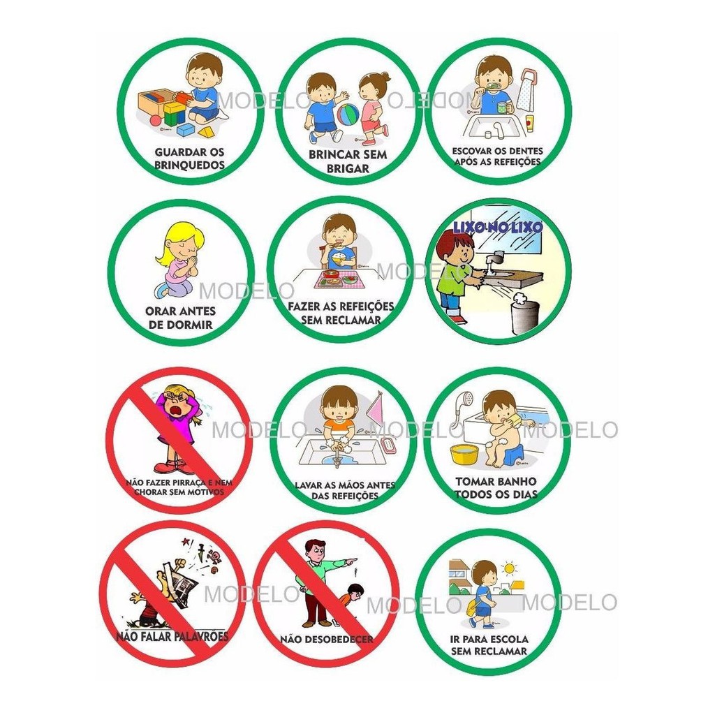 Adesivos Regras Super Nany Disciplina dp2
