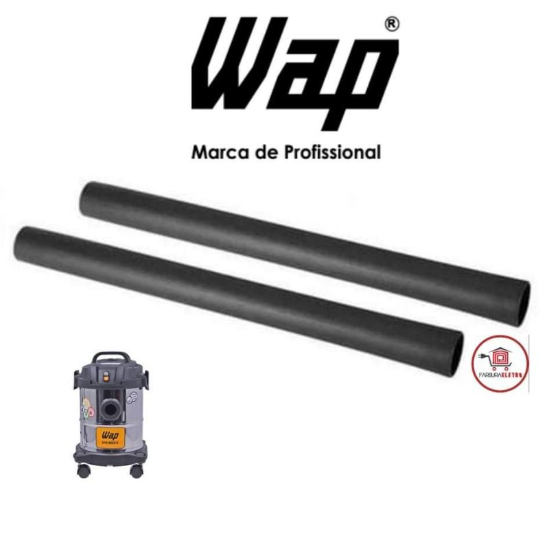 2x Tubo Extensor Prolongador Aspirador de Pó Wap GTW12 Inox