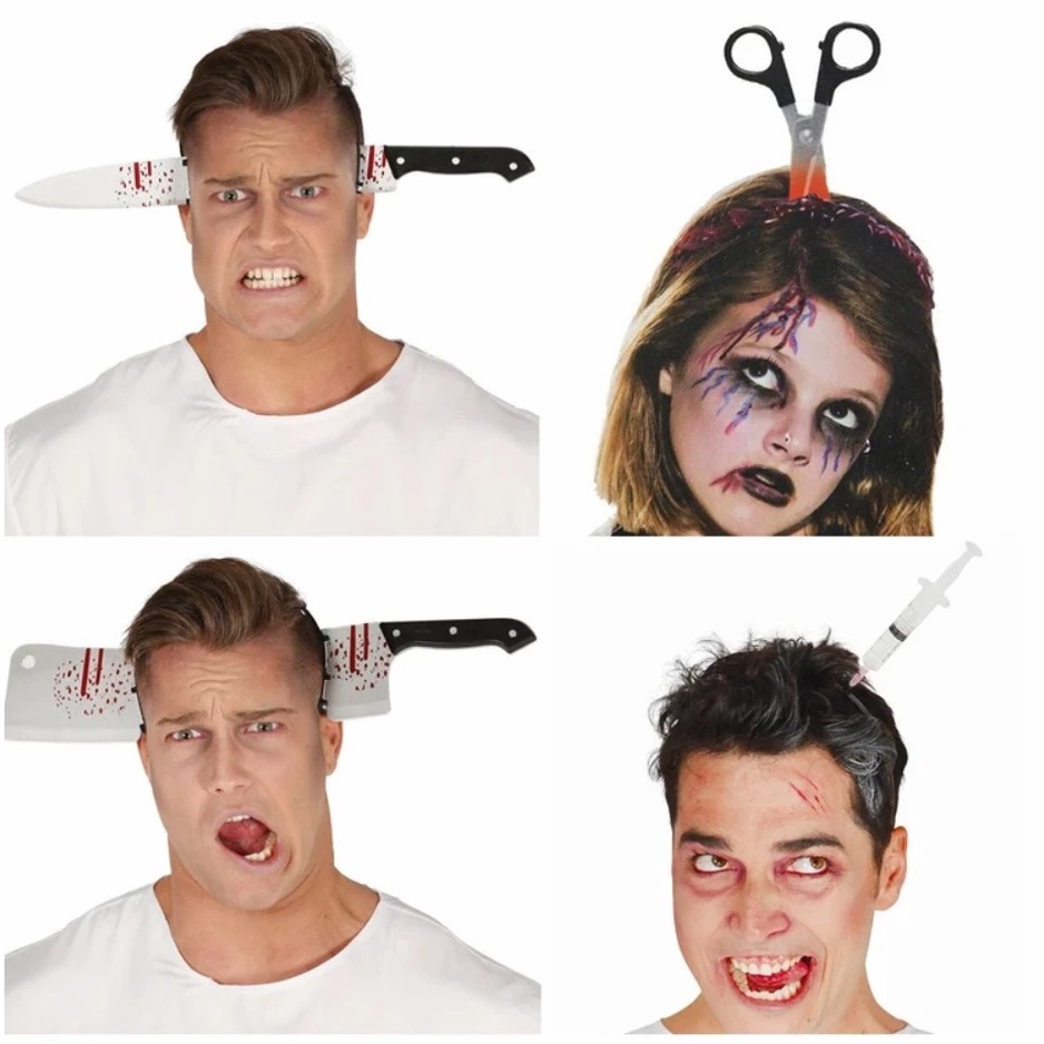 Arco Tiara Halloween Fantasia Diversos Modelos Faca Chifres Assustador Dia das Bruxas Festa Fantasia