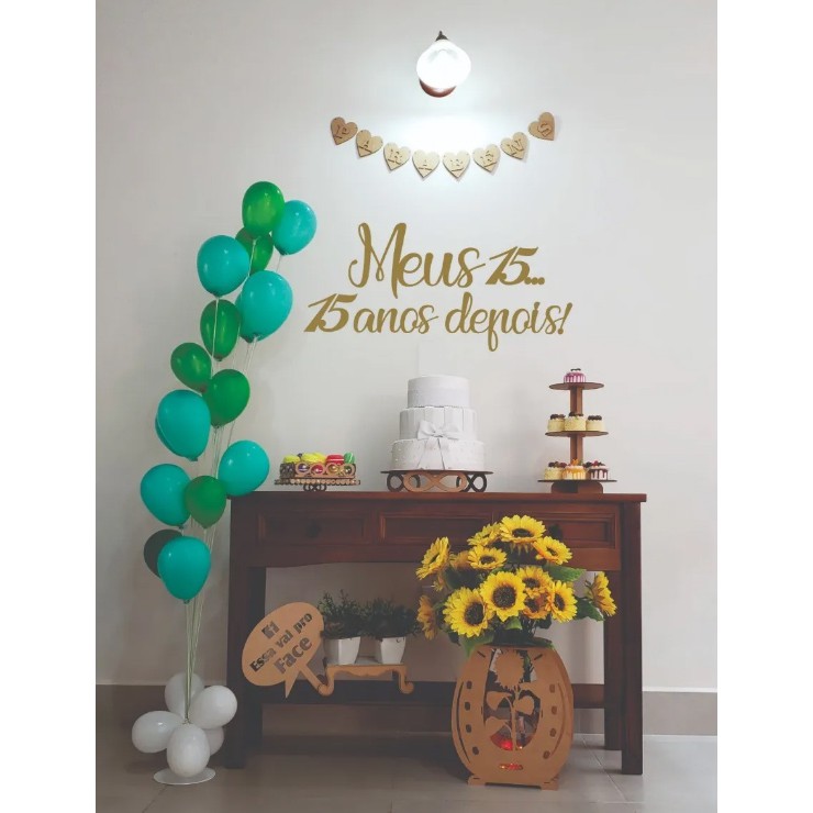 Decoração Festa 30 Anos Meus 15 Anos Depois Painel Mesa Bolo em Oferta na Shopee