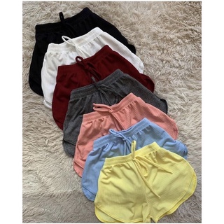Kit 5 Short Feminino Curto Soltinho Malha Canelada Atacado