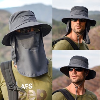 Chapéu De Pescador Masculino E Feminino De Verão Para Esportes Ao Ar Livre Proteção Solar De Pesca Respirável Facial em Oferta na Shopee