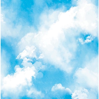 Papel de Parede Nuvens Quarto Infantil Azul Vários Tamanhos DOC105 em Oferta na Shopee