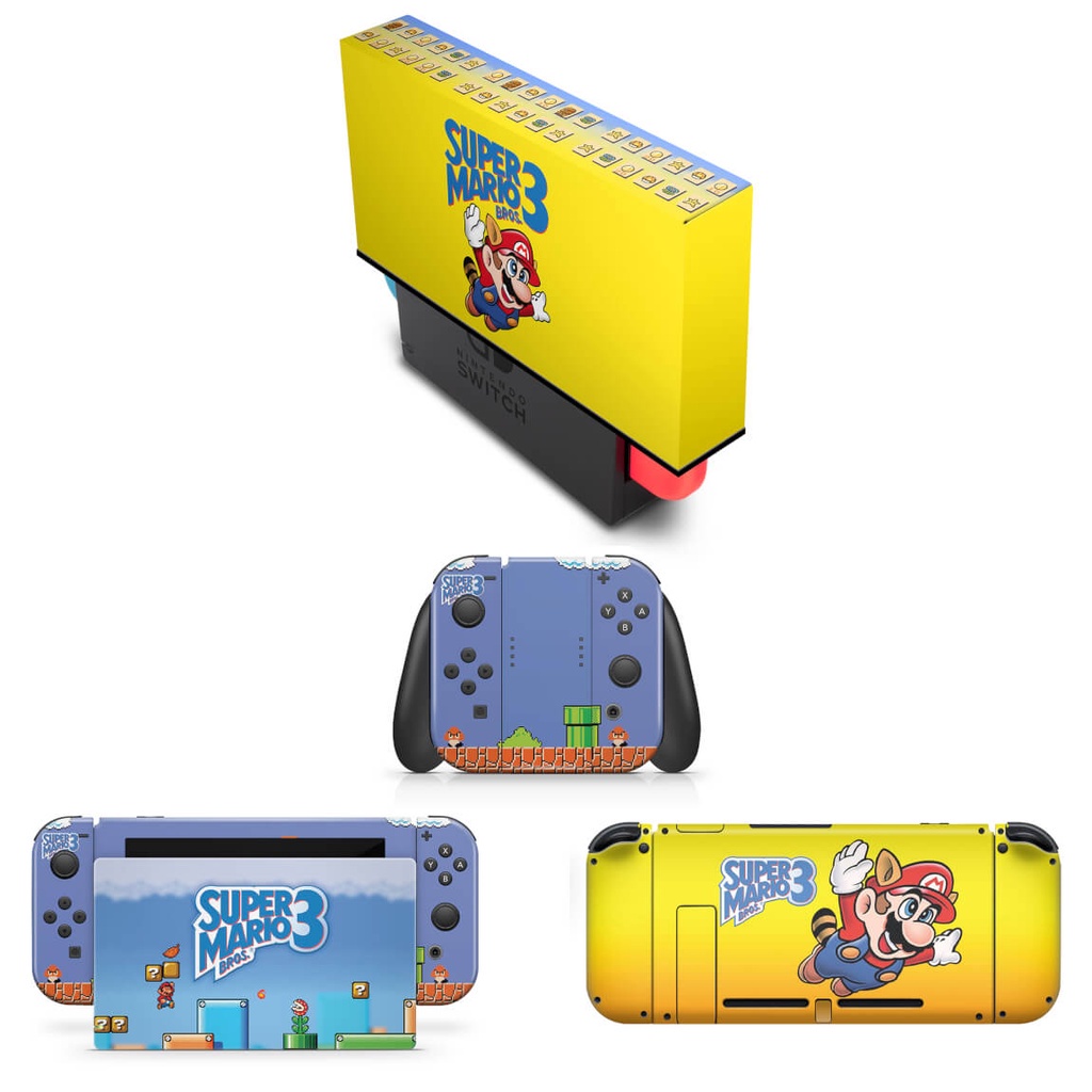 Capa Anti Poeira e Skin Nintendo Switch - Super Mario Bros 3