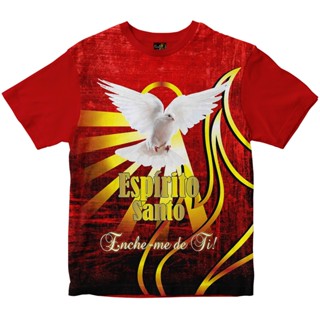 Camiseta Divino Espírito Santo Rainha do Brasil vermelho em Oferta na Shopee