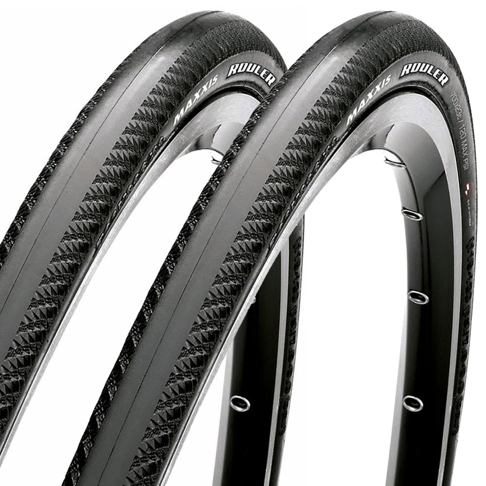 Kit 2 Pneus Maxxis Rouler 700x23C Dobrável (Kevlar) Preto