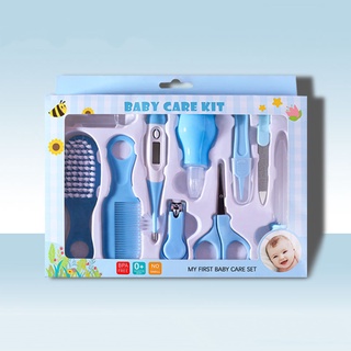 10 Pçs/Conjunto De Pente De Cortador De Unha De Bebê Recém-Nascido/Escova De Cabelo Para Crianças