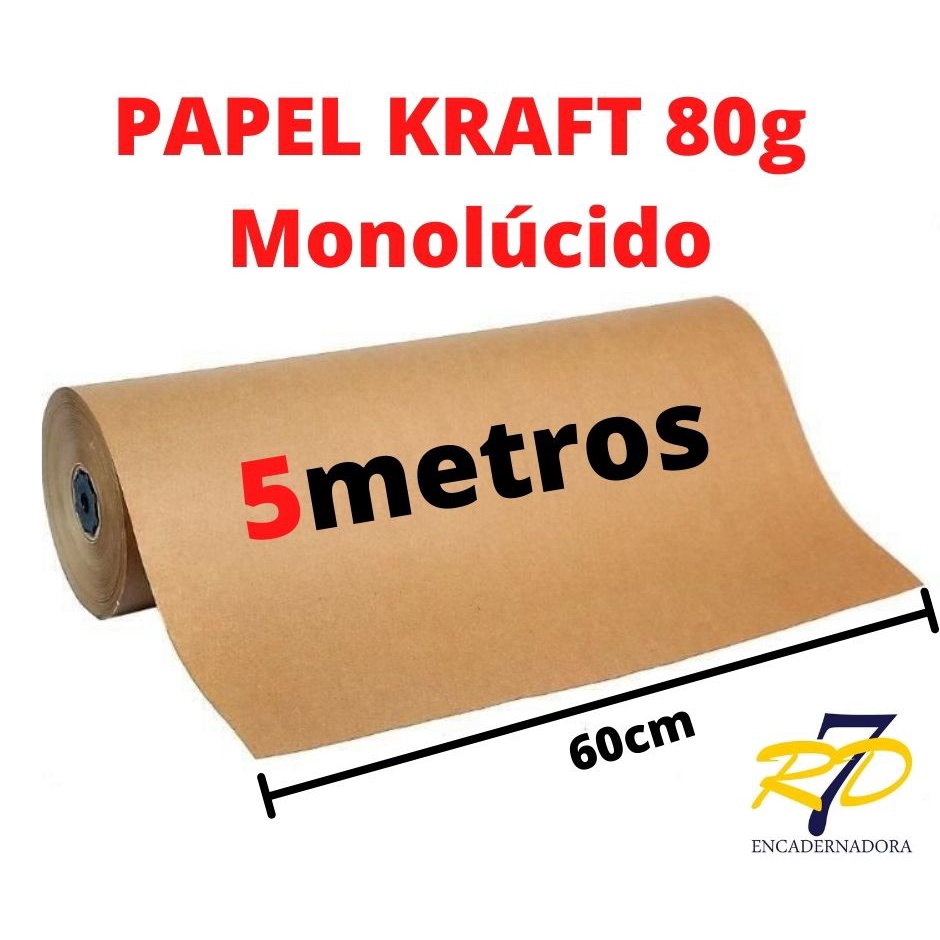 Papel Kraft 80g monolucido ótimo para molde de costura ( 60 x 5 metros )