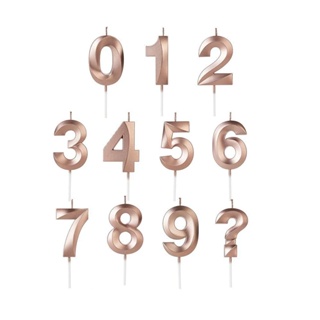 Vela Número Aniversário Design Rose Gold - 01 unidade - Silver Festas - Rizzo Número:6 em Oferta na Shopee