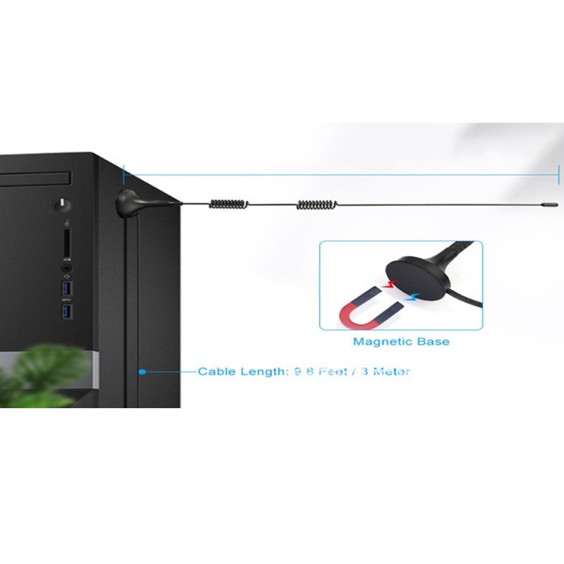 Base Magnética FM AM Antena Estéreo Sintonizador Receptor Teatro Adaptador Conector