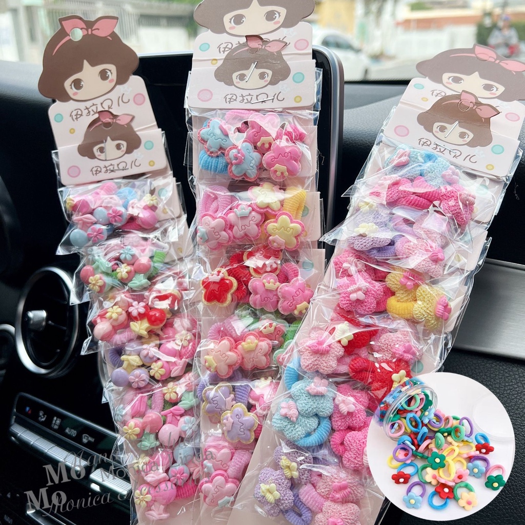 72 Elásticos rabico de Cabelo infantil colorida /frutinha /Animais /laçinho