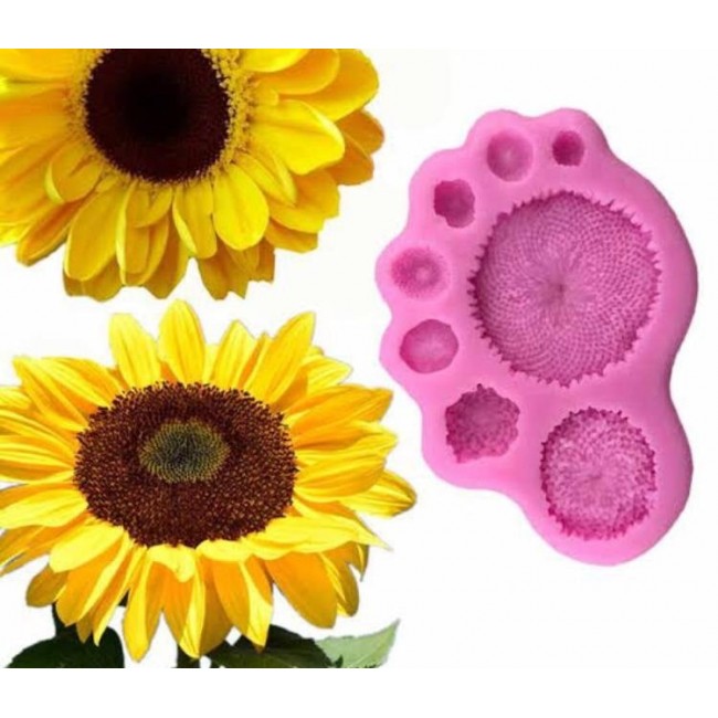 Molde De Silicone Miolo De Girassol Para Confeitaria/biscuit