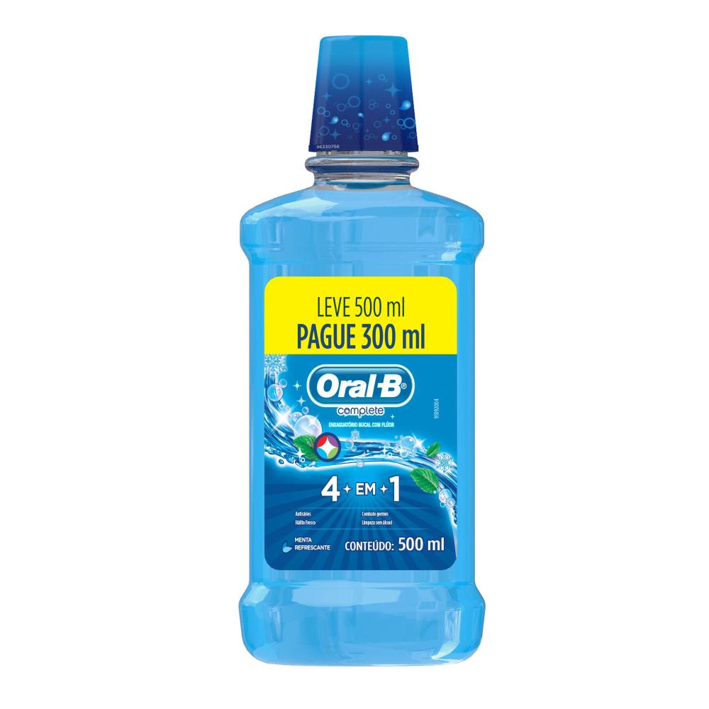Antisséptico Bucal Oral-B Complete Menta 500ml em Oferta na Shopee