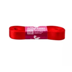 Fita Cetim Progresso 15mm nº3 10m 1354 Vermelho Tomate - 1un