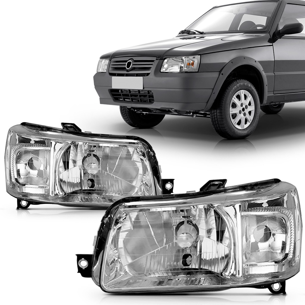 Par Farol Uno Fiorino 2004 2005 2006 2007 2008 2009 2010 2011 2012 2013 Cromado em Oferta na Shopee