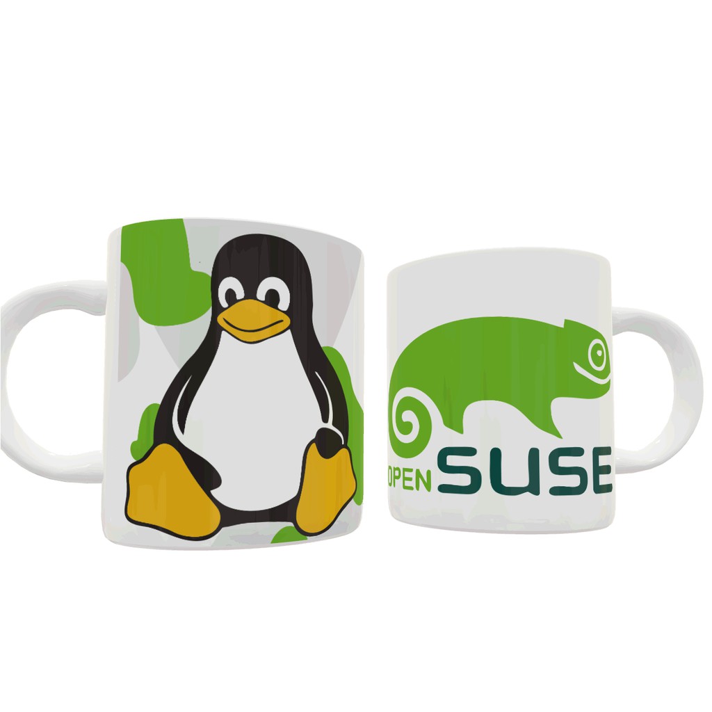 Caneca Linux Open Suse Caneca do Programador Caneca de TI Caneca Personalizada Caneca de Cerâmica