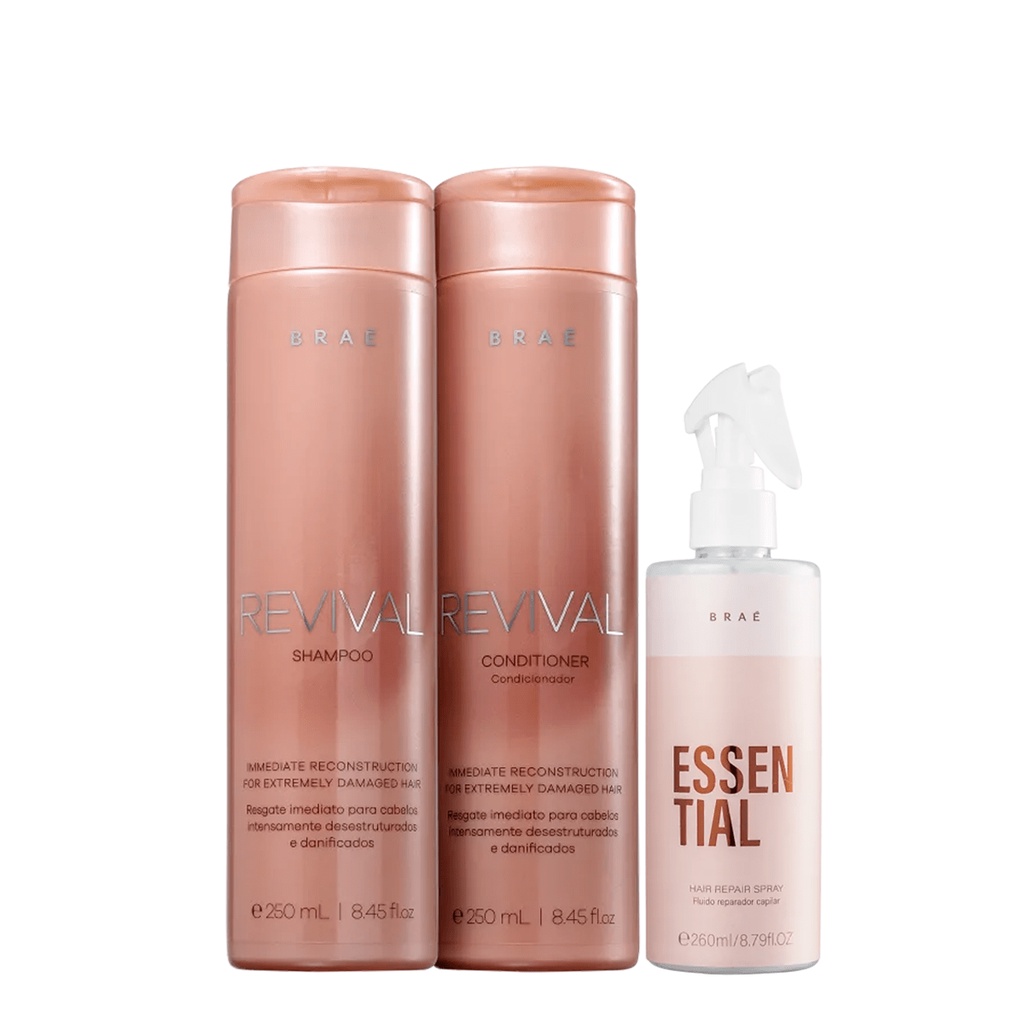 Leave - in Essential, Shampoo e Condicionador Revival - Braé em Oferta na Shopee