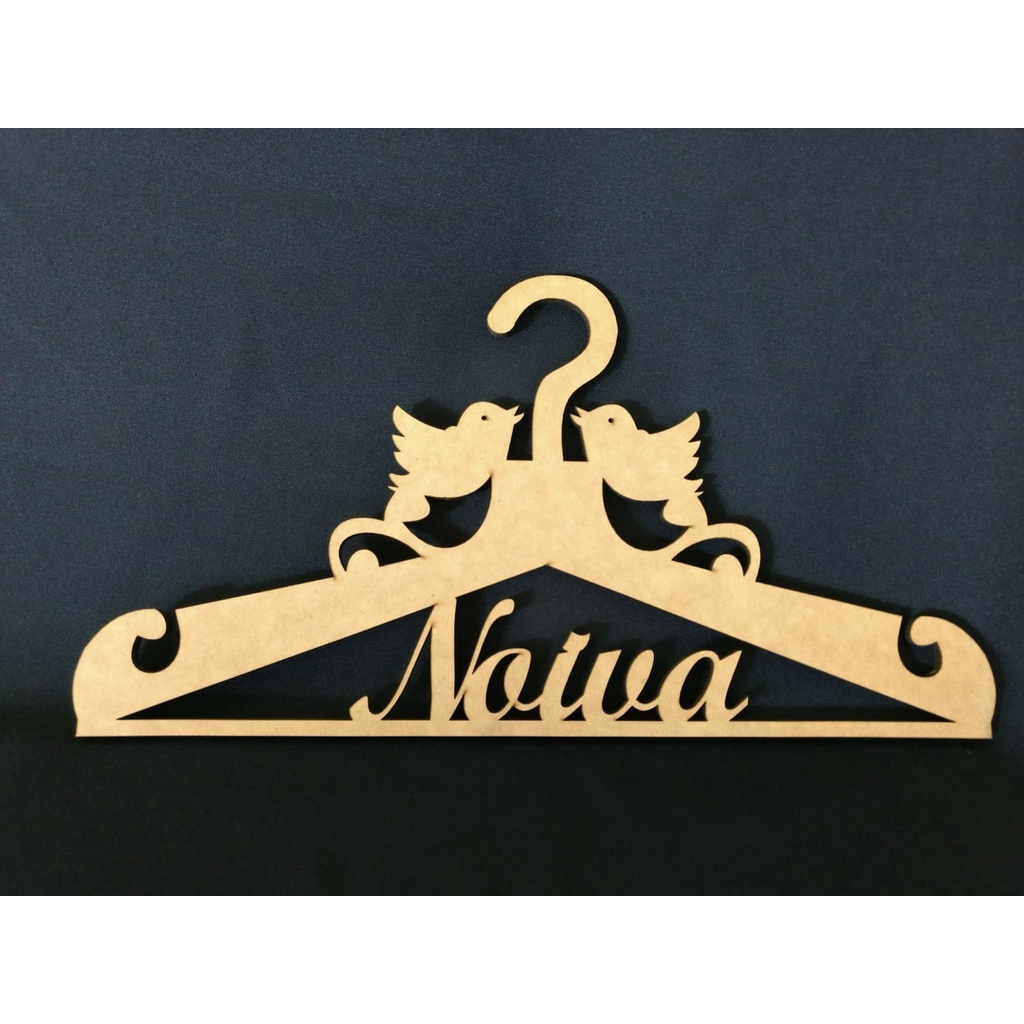 Cabide de Noiva Para Sempre Amor Eterno MDF Vestido de Noiva MDF para Casamento