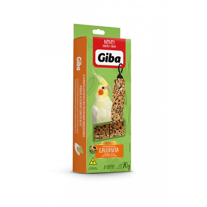 Bastão Giba Calopsita Frutas Mamão 75g