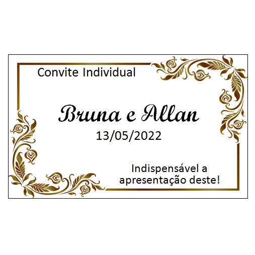 120 Convites Individual 5cmx3cm Arte Grátis FAVOR CONSULTAR OS MODELOS DISPONÍVEISCasamento, 15 anos, Infantil, lista de presentes FAVOR FICAR ATENTOS A PRAZO