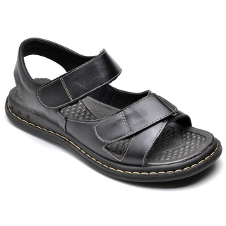 Sandália Masculina Ortopédica Anti Stress 100% Couro Legítimo